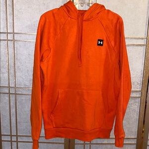 Under Armor COLDGEAR hoodie, orange, men’s size small